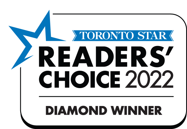 Award badge for the 'toronto star readers' choice 2022', labeled as 'diamond winner', highlighting the recognition of a personal injury law firm in toronto for their exceptional service in representing accident and injury cases, including slip and fall and brain injury claims, as voted by readers